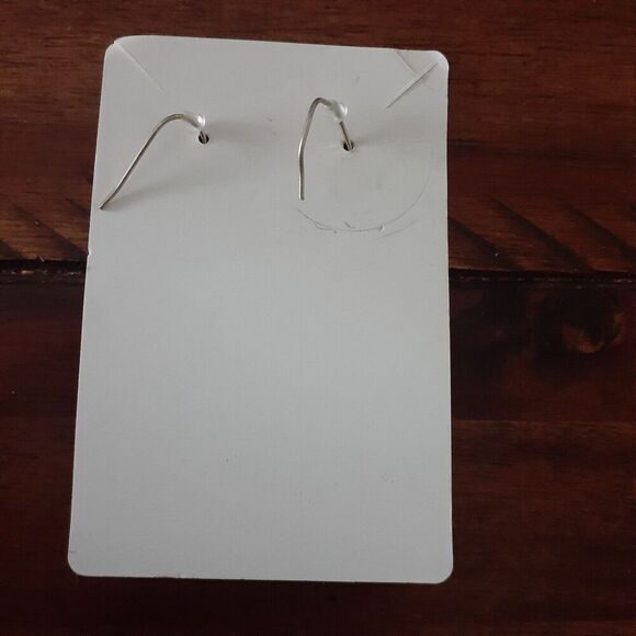 925 Sterling Silver Dangle Earrings Brown Stone Chandelier Pierced - Picture 4 of 5